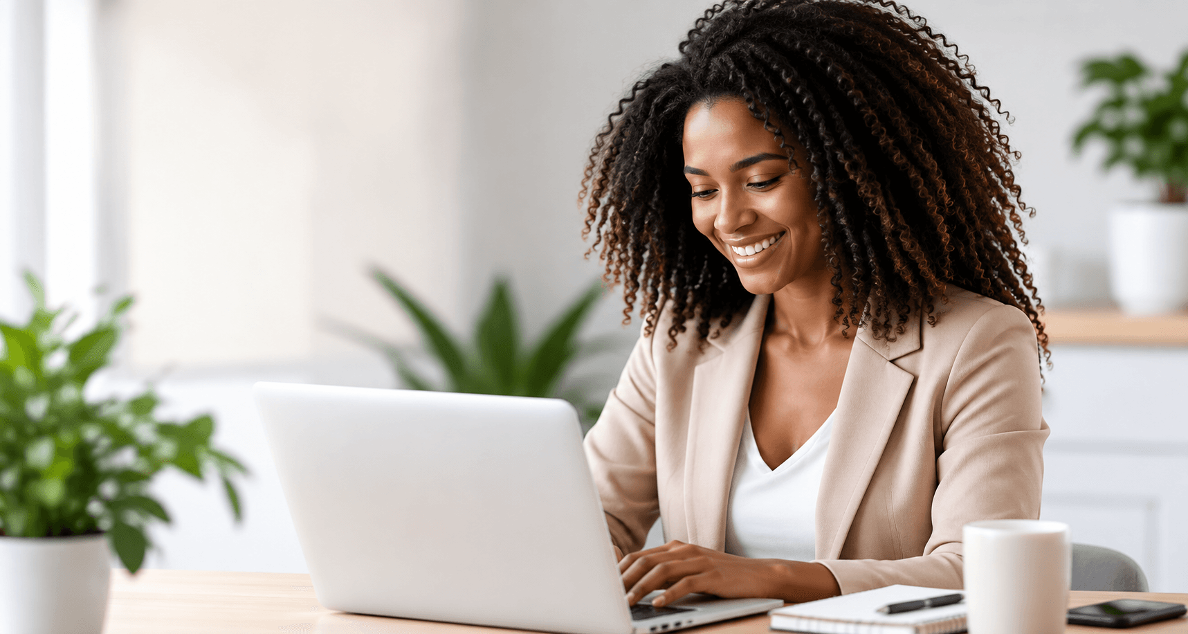 Professional working on a laptop